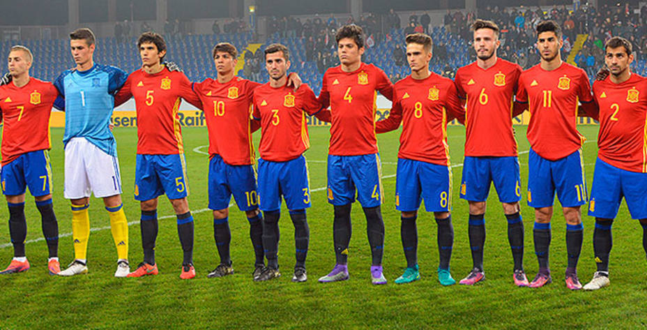 Once de España ante Austria (FOTO - @sefutbol)