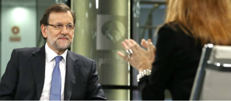 Rajoy durante una entrevista en Antena 3. EFE.
