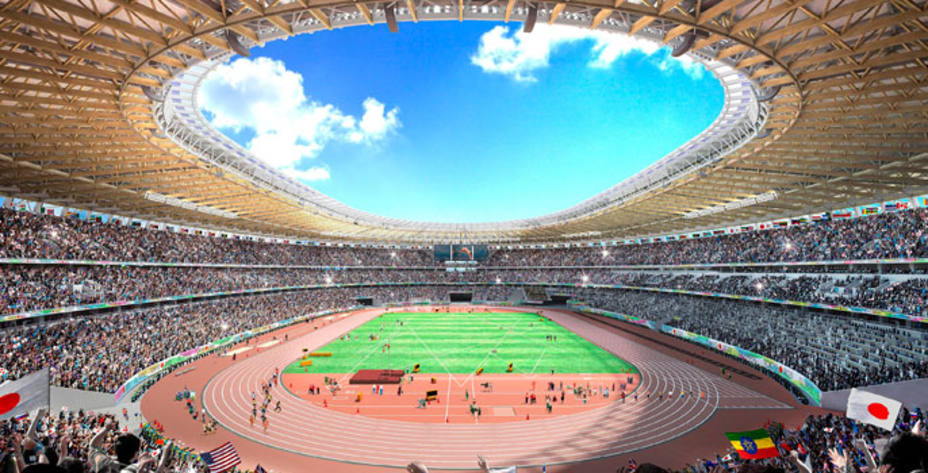 Imagen digital del futuro estadio Olímpico de los Juegos de 2020 en Tokio. Reuters.