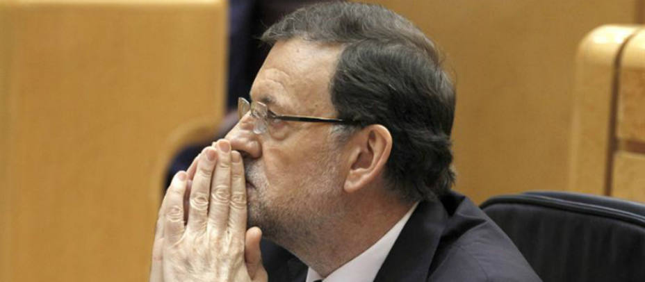 Mariano Rajoy este jueves en el Senado. EFE