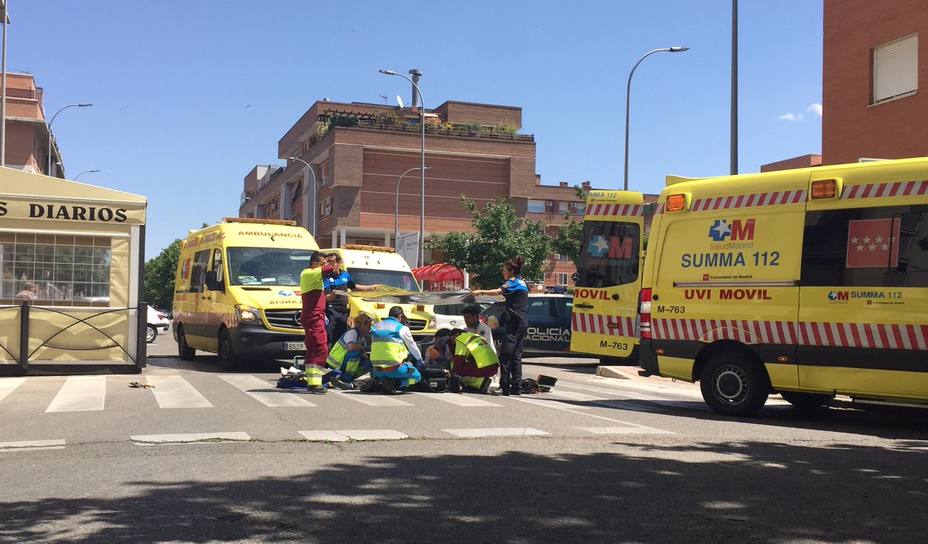 Imágenes del trabajo de los servicios de emergencia en el suceso de Torrejón de Ardoz