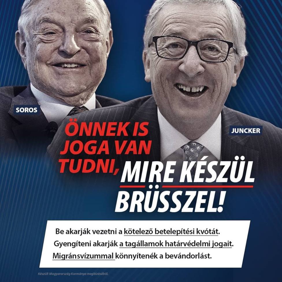 Bruselas arremete contra la ridícula campaña de noticias falsas lanzada por Hungría contra Juncker y Soros