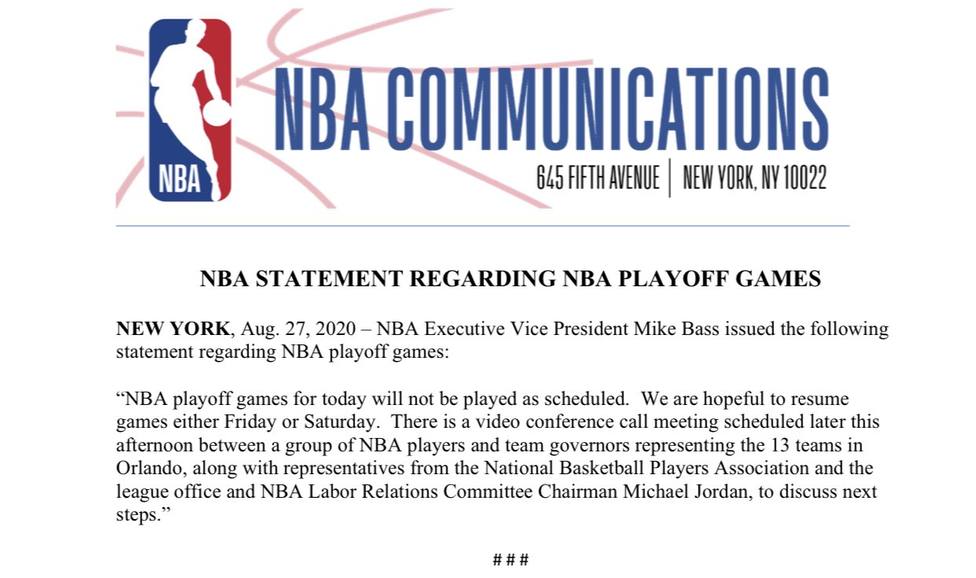 Los jugadores ponen fin al boicot a la NBA y deciden jugar los ‘playoffs’