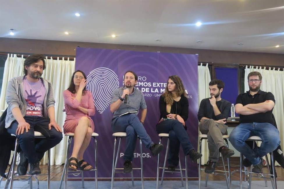 Pablo Iglesias y otros directivos de Podemos en una imagen de archivo