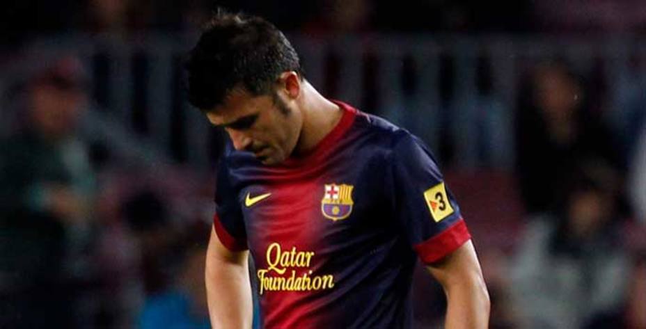 David Villa, en un partido con el Barcelona (Reuters)