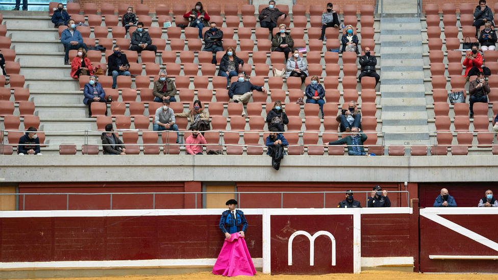 Tendidos de la plaza de toros de Logroño durante el festejo de rejones celebrado en septiembre
