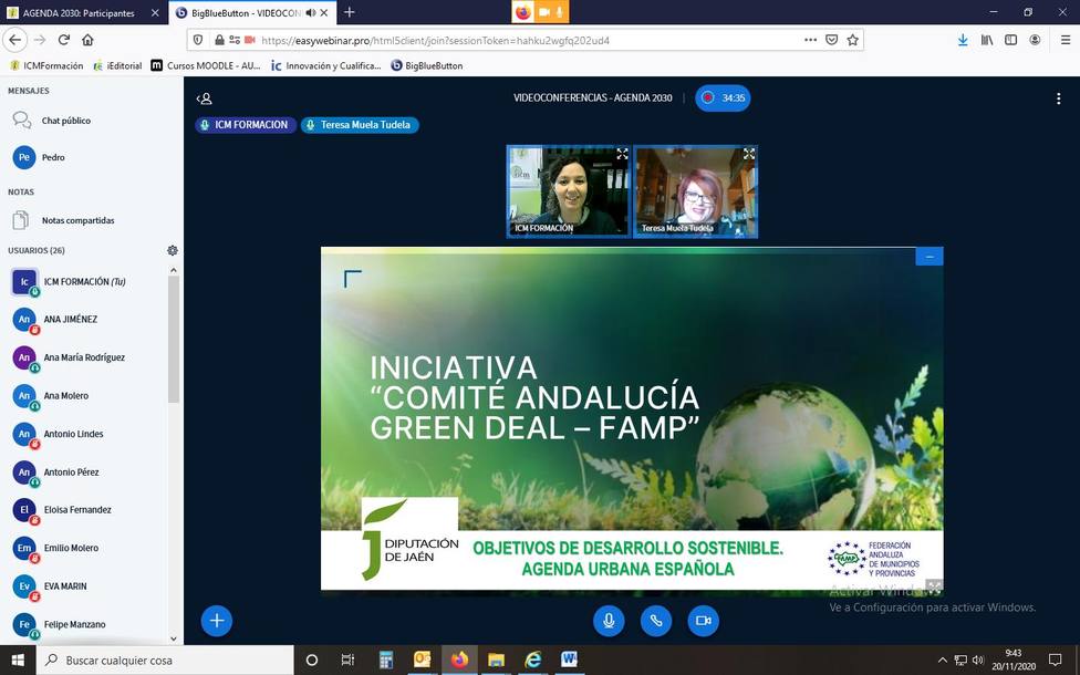 El Comité Andaluz Green Deal de la FAMP, protagonista de una jornada de la Diputación de Jaén