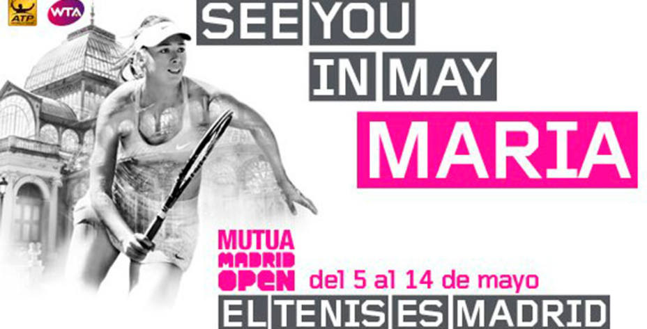 Maria Sharapova ha recibido una invitación para jugar en Madrid el próximo mes de mayo. @MutuaMadridOpen.