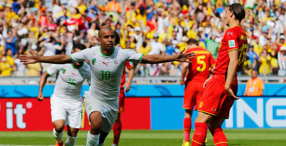 Feghouli celebra el gol de Argelia (Reuters)