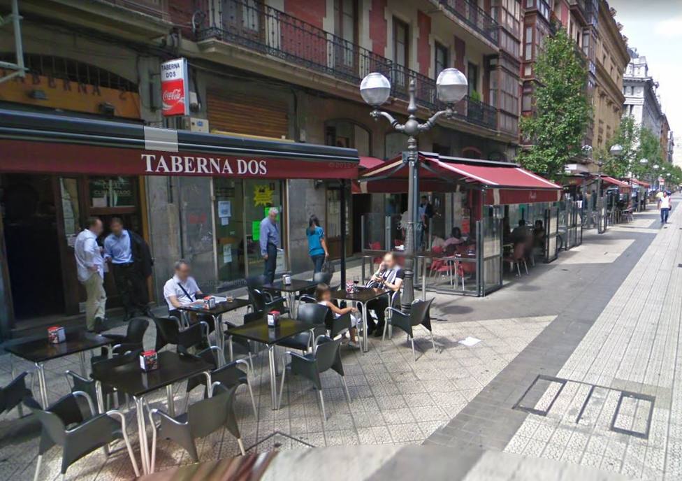 Terrazas en la calle Ledesma (Bilbao)