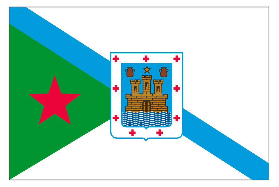 Bandera utilizada por el Ayuntamiento de Oleiros