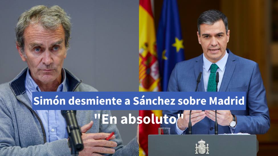 Simón desmiente a Sánchez sobre Madrid | FOTOS: Europa Press/ R.Rubio y J. Hellín