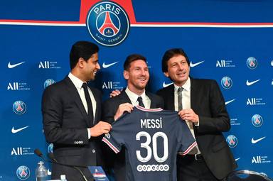 Presentación de Messi con la camiseta del PSG