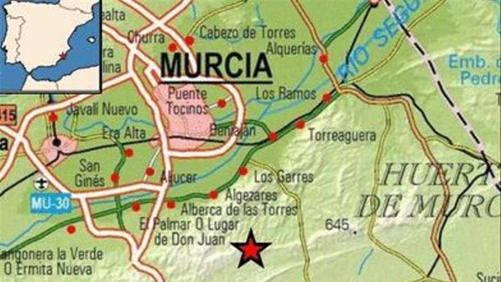 Murcia registra un temblor de 2,4 grados en la escala de Richter