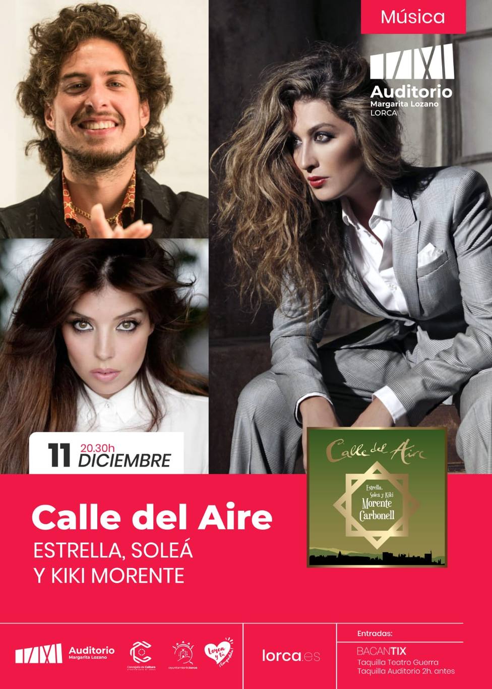 El Auditorio Margarita Lozano acogerá el concierto solidario ‘Calle del Aire’