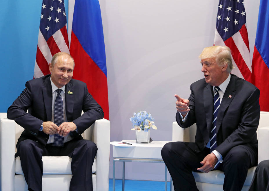 Putin y Trump durante una reunión bilateral en Hamburgo.