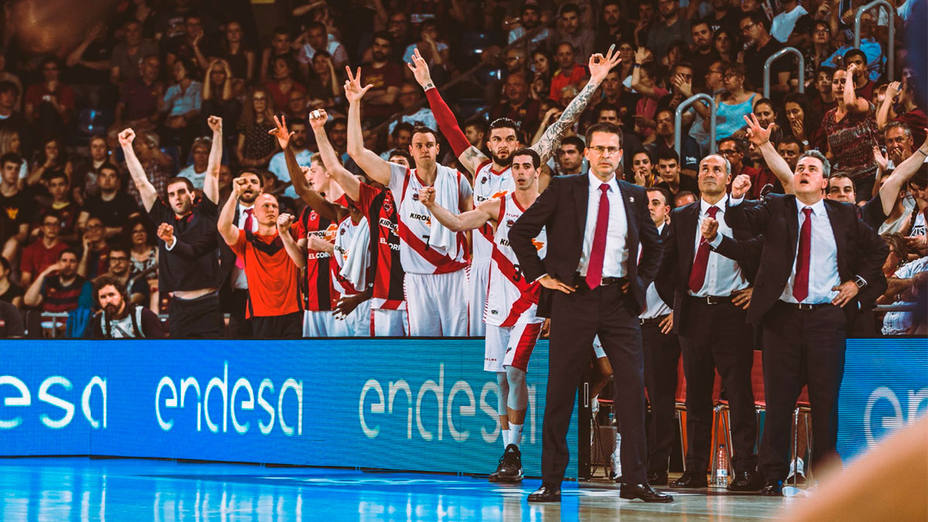 El Baskonia celebra el pase a la final de la Liga Endesa (@Baskonia)