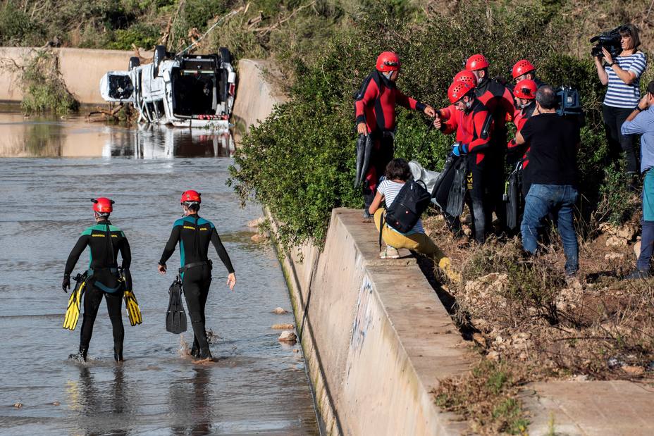 Los equipos de rescate en Mallorca