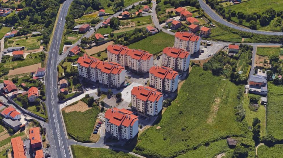 Vista aérea de las zonas donde se van a desempeñar las obras de mejora - FOTO: Concello de Pontedeume