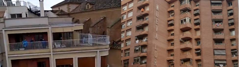 Los himnos de la Semana Santa de Lorca sonaron en los balcones el día del anuncio