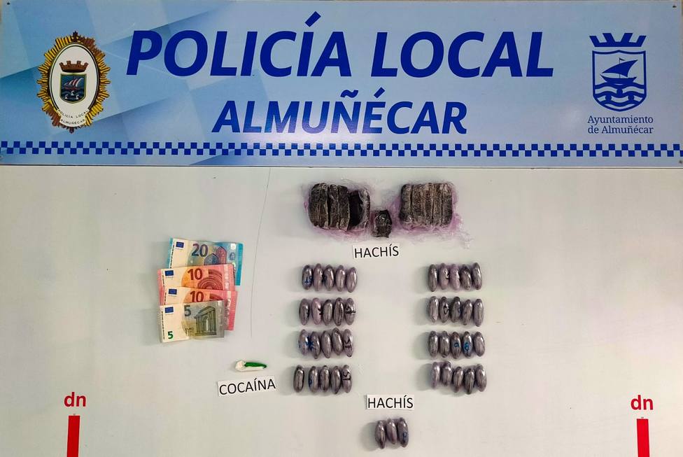 Droga incautada por la Policía Local de Almuñécar