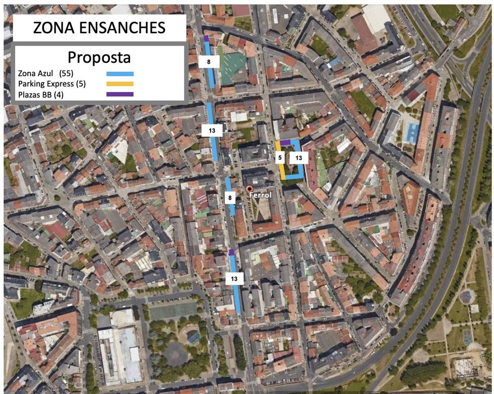 Propuesta para el barrio de Ensanche - FOTO: Concello de Ferrrol