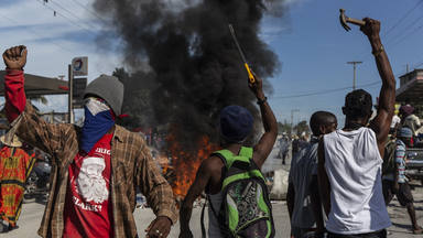 Protestasten en HaitÃ­