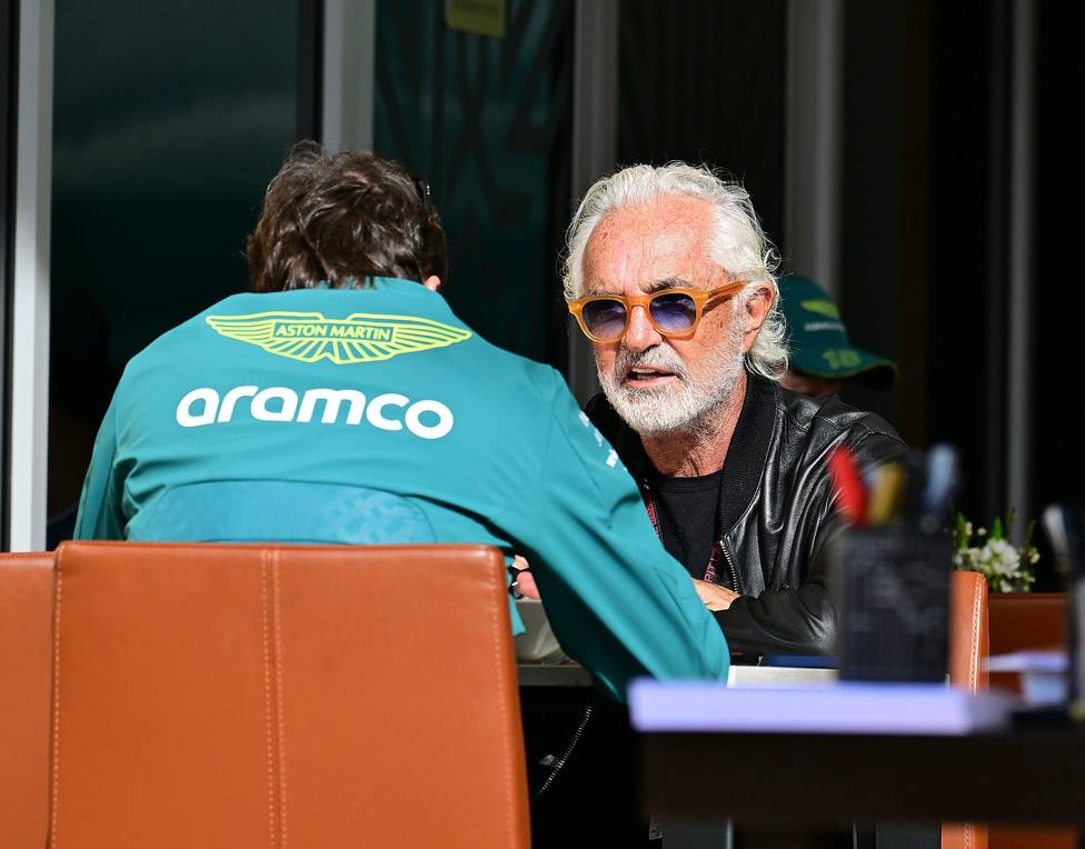 Flavio Briatore junto a Fernando Alonso