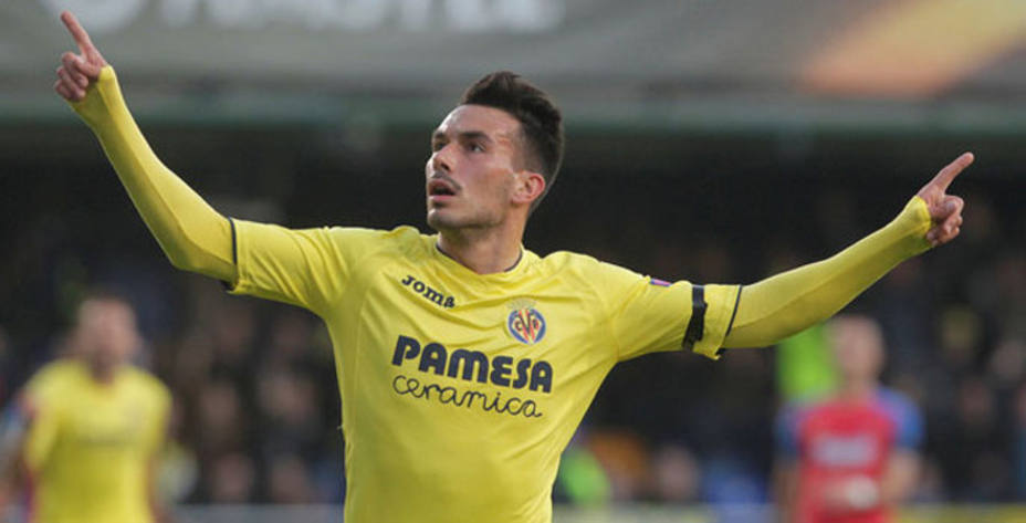 Sansone celebra el primer gol del Villarreal (Reuters)