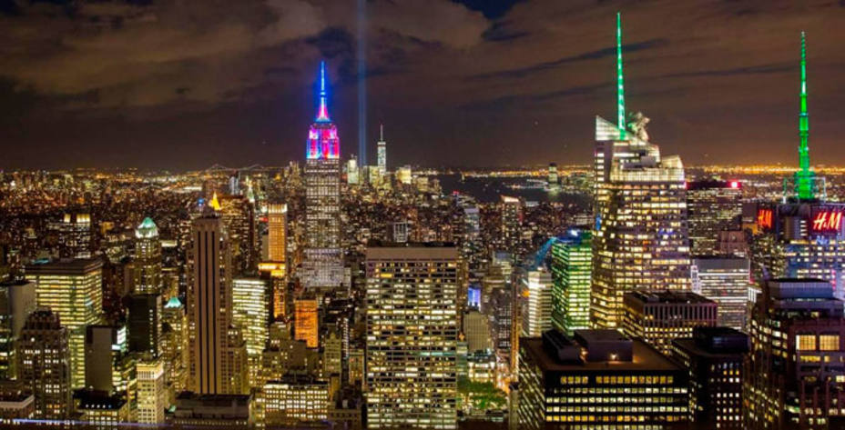 El Empire State ha pasado la noche iluminado de azulgrana. Foto: FCB.