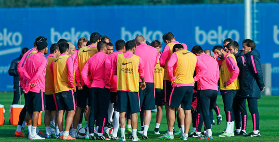Luis Enrique ha convocado a 18 futbolistas para el derbi ante el Espanyol. Foto: FCB.
