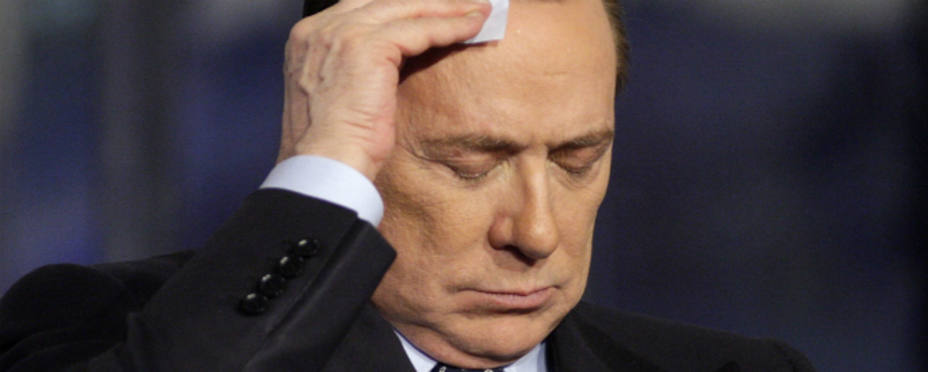 Silvio Berlusconi durante un programa de televisión. REUTERS
