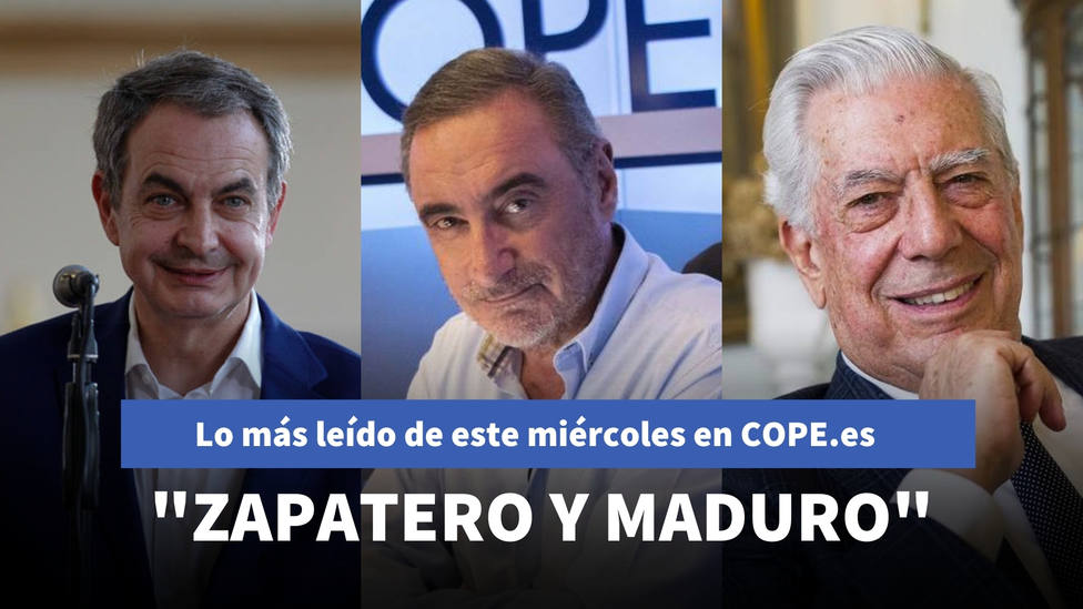 El repaso de Carlos Herrera a Zapatero y sus vínculos chavistas, entre lo más leído de este miércoles