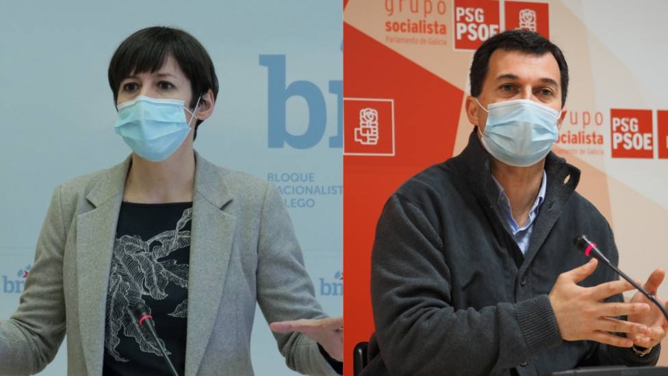 Ana Pontón y Gonzalo Caballero en ruedas de prensa - FOTO: Europa Press