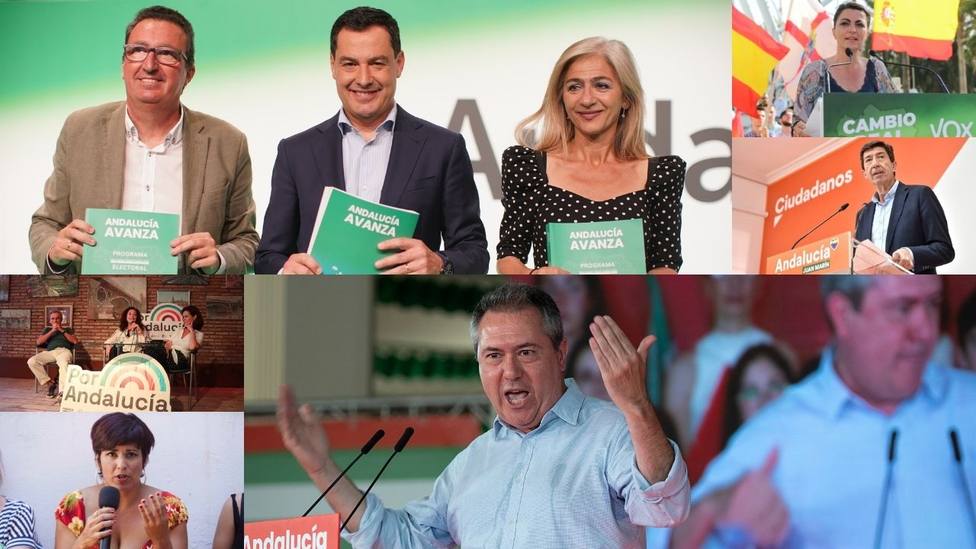 Las líneas generales de los programas electorales de cada partido en Andalucía de cara al 19-J