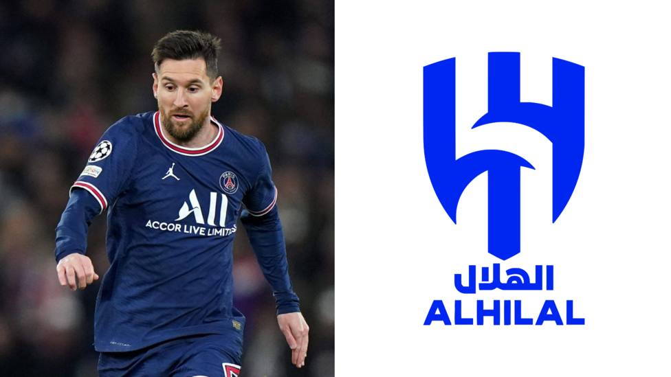 Messi y el escudo del Al-Hilal