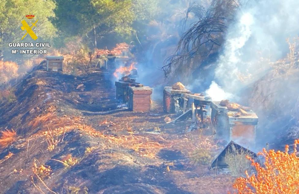 incendio forestal en Turón