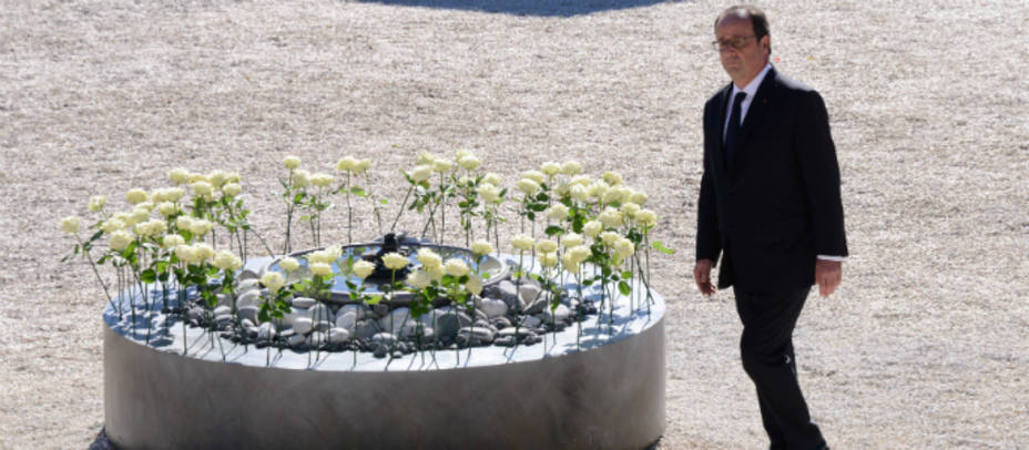 François Hollande durante el homenaje a las víctimas del atentado de Niza. REUTERS