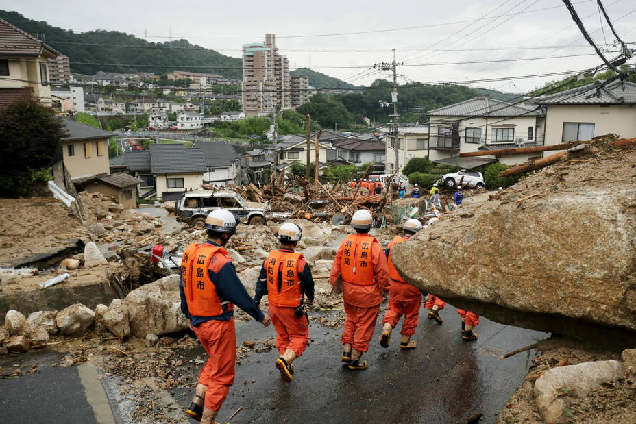 Las lluvias torrenciales dejan casi 100 muertos y 58 desaparecidos en Japón