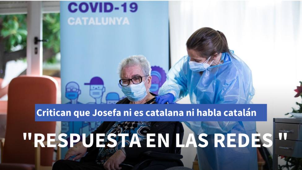 Duras críticas por este mensaje: La primera persona vacunada en Cataluña, ni es catalana ni habla catalán