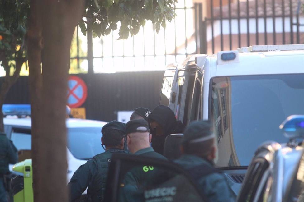 Imagen del detenido a la llegada a los juzgados de Fuengirola.