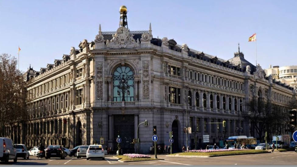 Imagen del Banco de España en la Plaza de Cibeles de Madrid