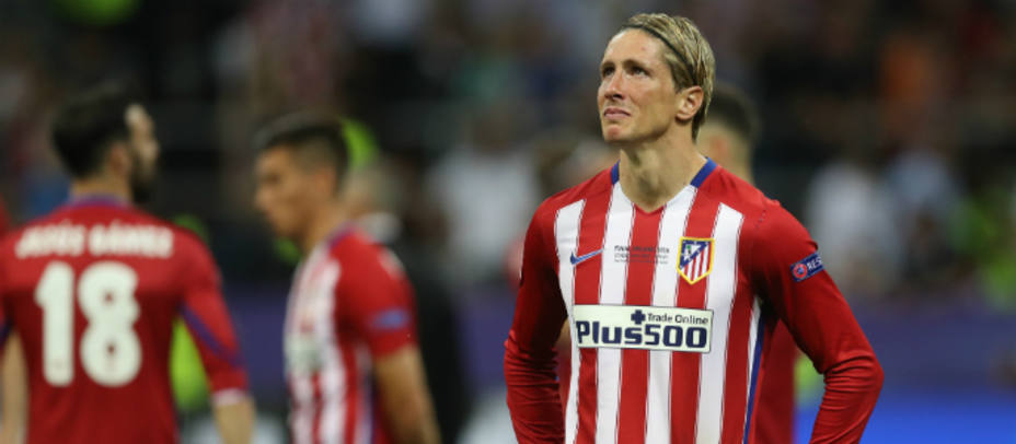 Fernando Torres, jugador del Atlético de Madrid, tras el partido. REUTERS