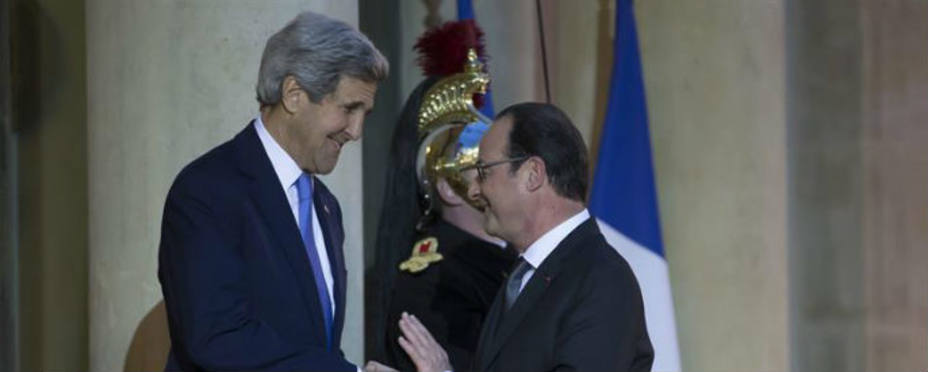 John Kerry y F. Hollande en su encuentro. EFE.