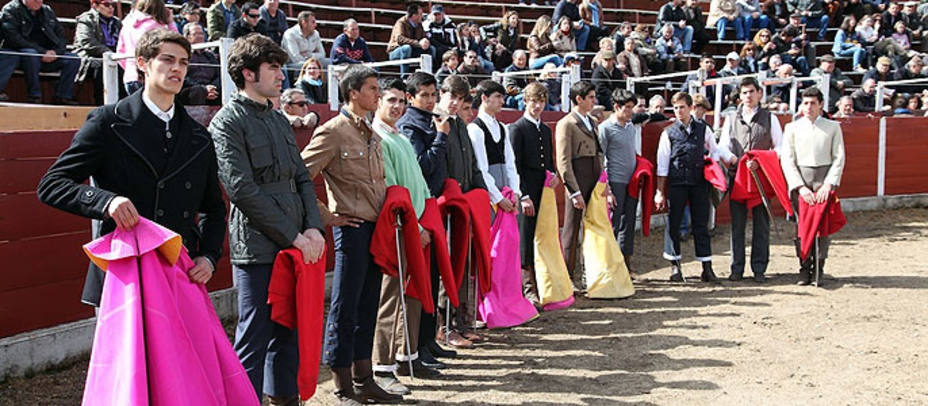 Varios de los novilleros participantes en el III Bolsín Tierras de Zamora