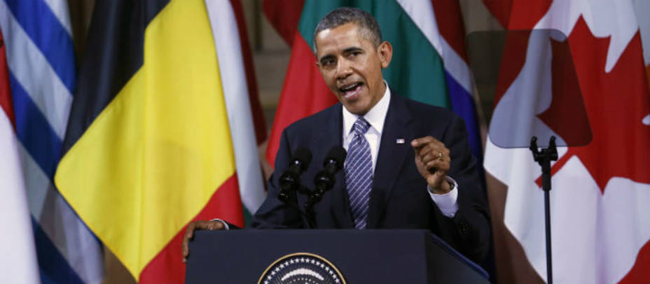 Barack Obama durante su intervención, REUTERS