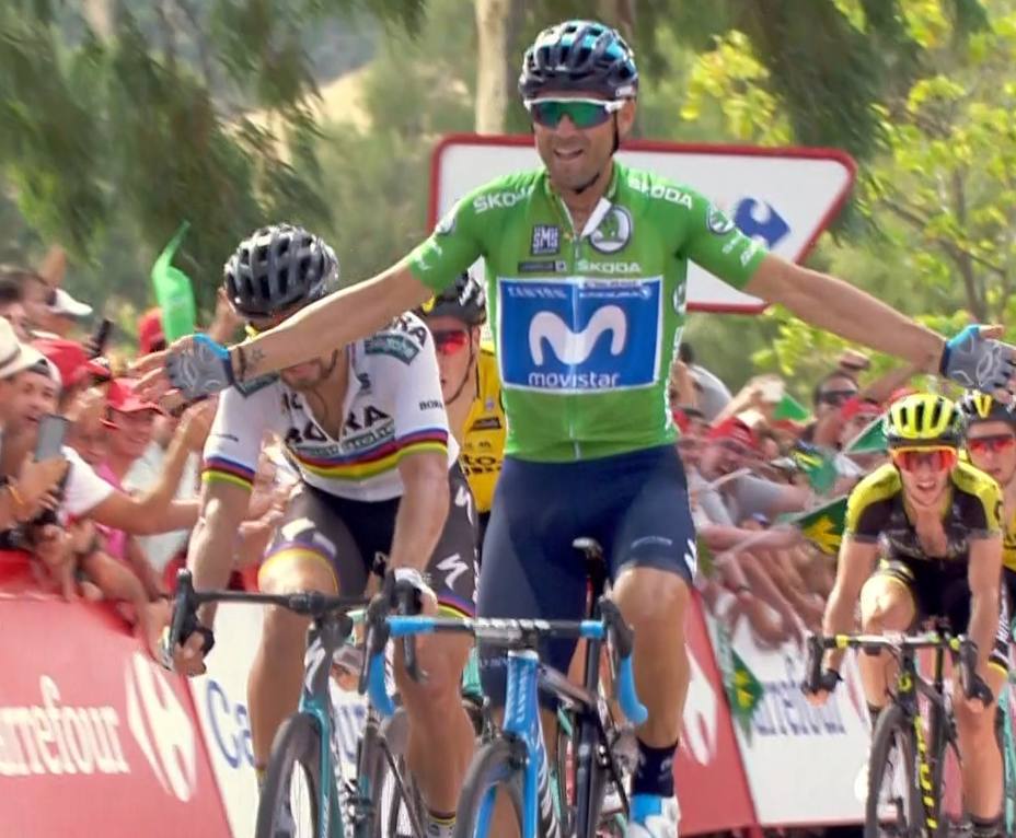 Alejandro Valverde se exhibe logrando el segundo triunfo de la Vuelta en Almadén