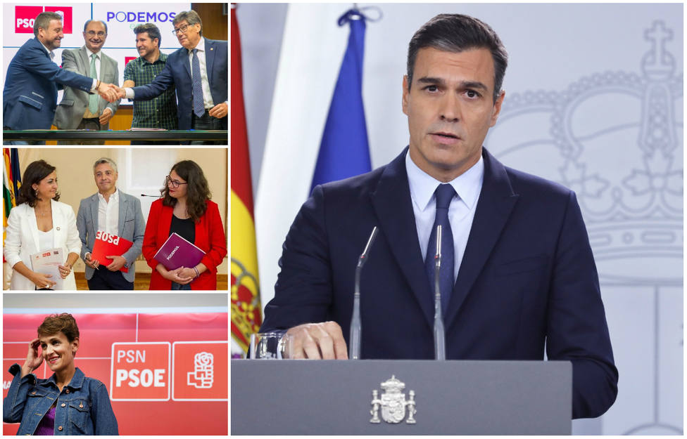 Los pactos PSOE - Podemos en seis CC.AA. por los que Sánchez no podrá dormir por la noche