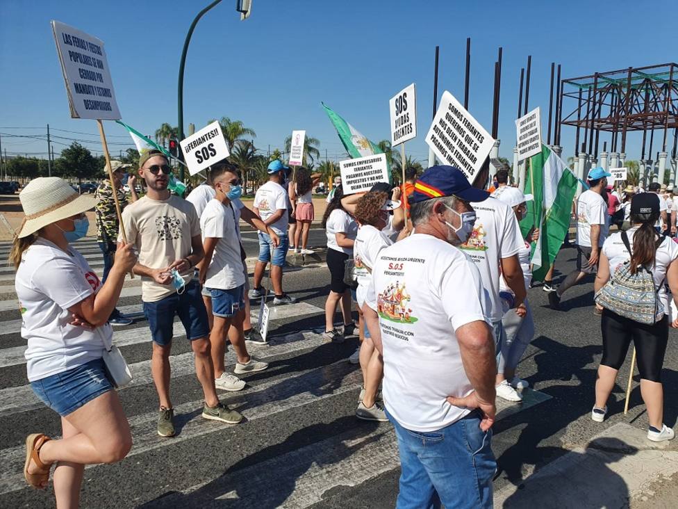 Los Feriantes de Andalucía protestan por el abandono de su sector