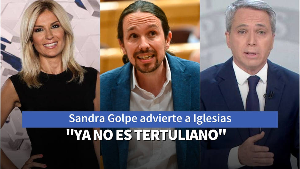 La advertencia de Sandra Golpe a Pablo Iglesias después de llamar a Vicente Vallés “presunto periodista”